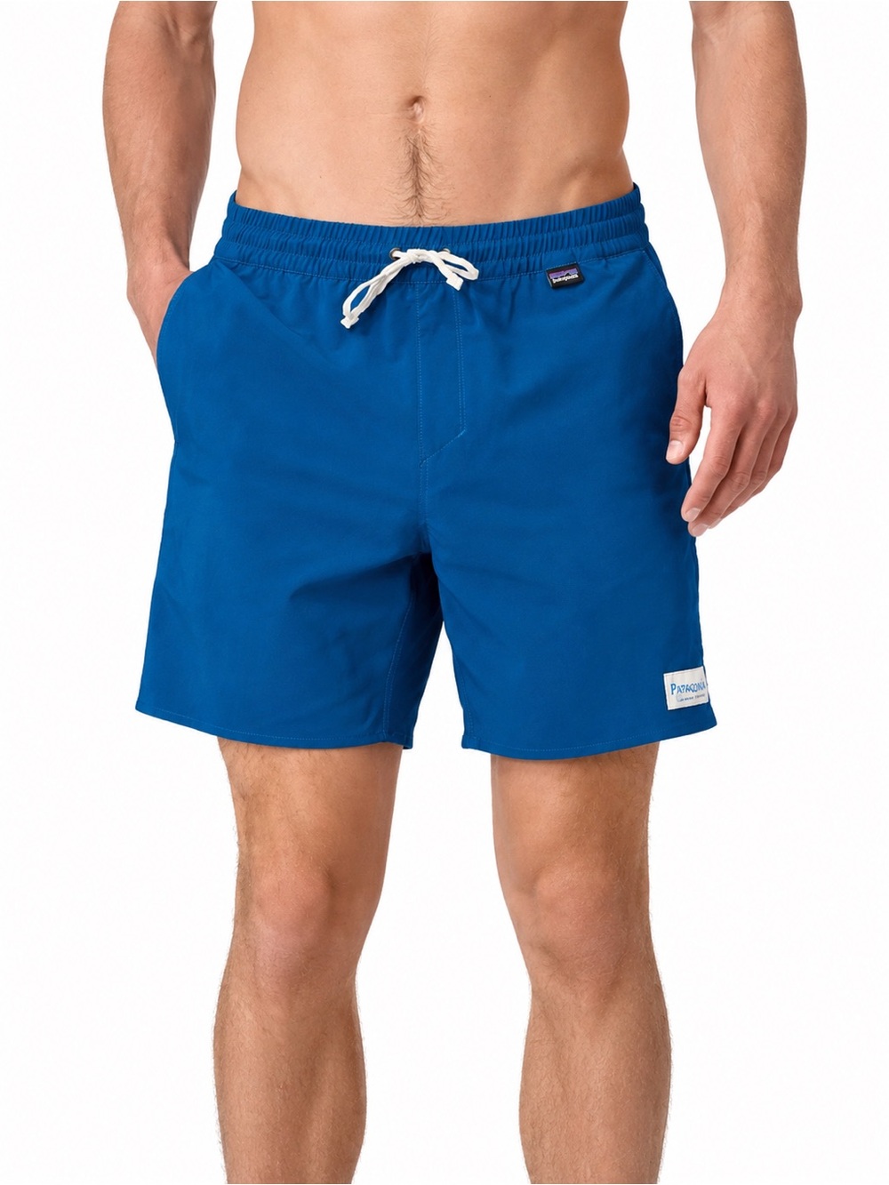 Patagonia Men’s Hydropeak Volley Shorts 16” 0899 blue drawstring pockets